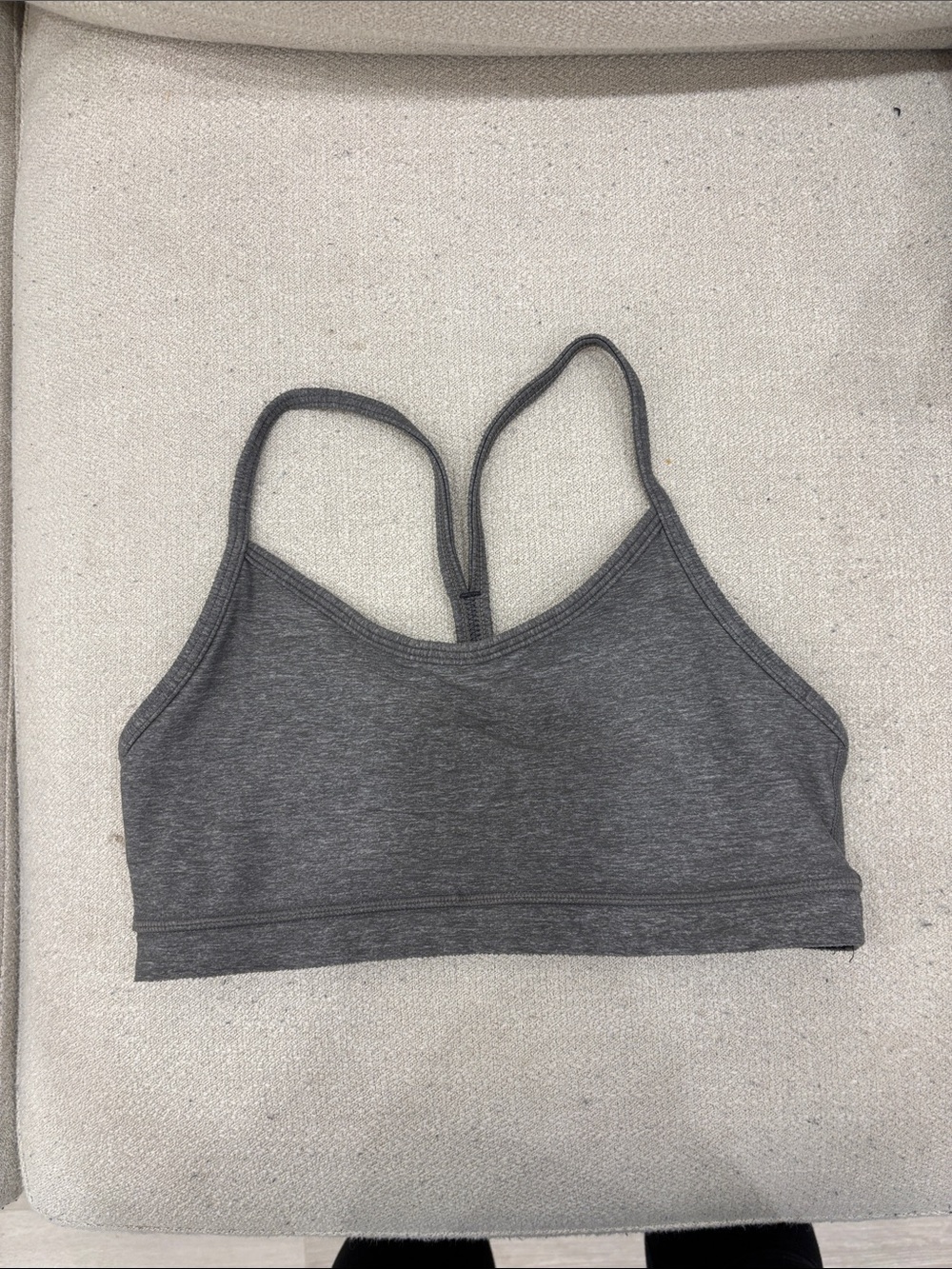 lululemon athletica Charcoal Gray Strappy Seamless Sports Bra
